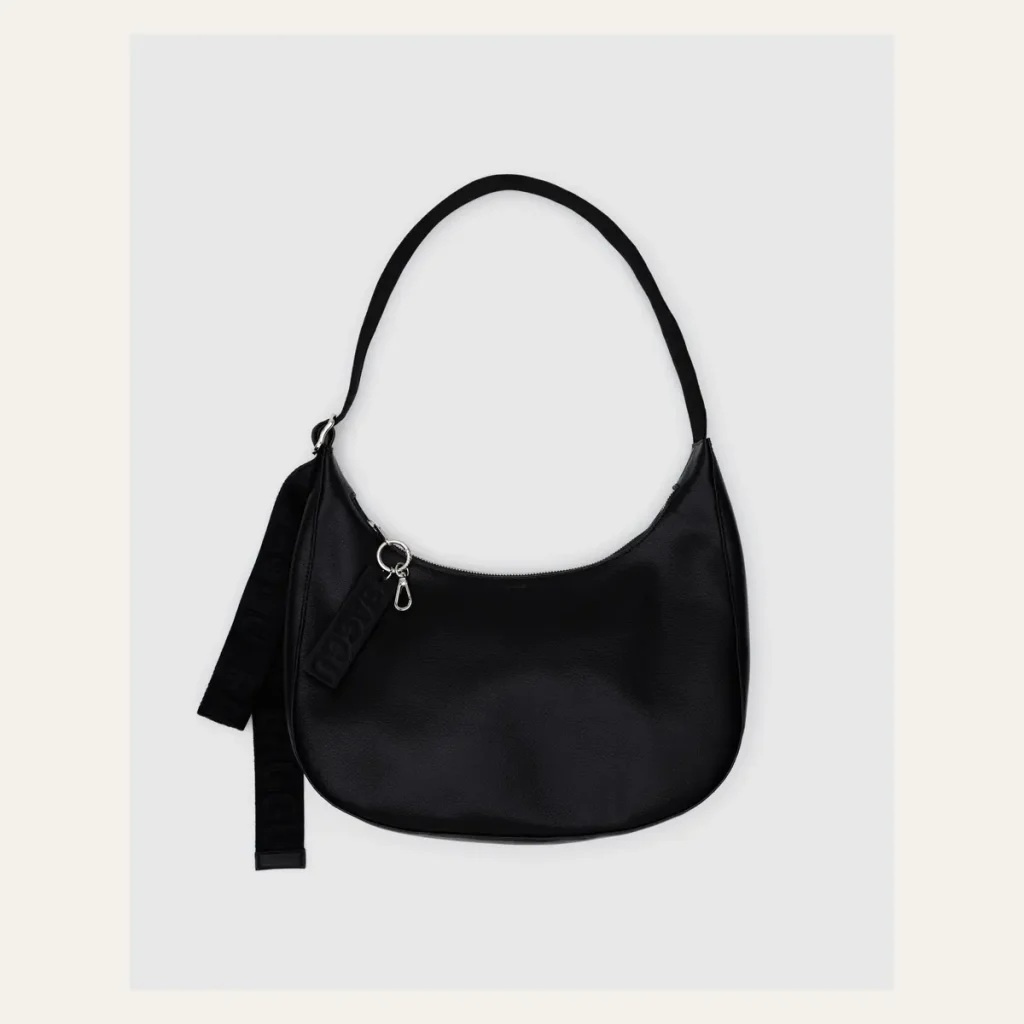 Medium Recycled Leather Crescent Bag official product image